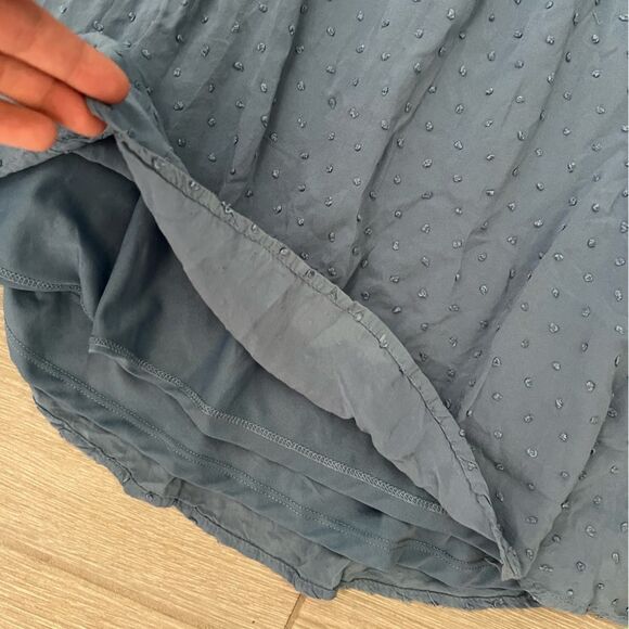 Aeropostale Solid Swiss Dot Fit & Flare Dress Blue size Large - Picture 7 of 10